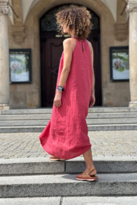 Kleid 100% Leinenhalfter