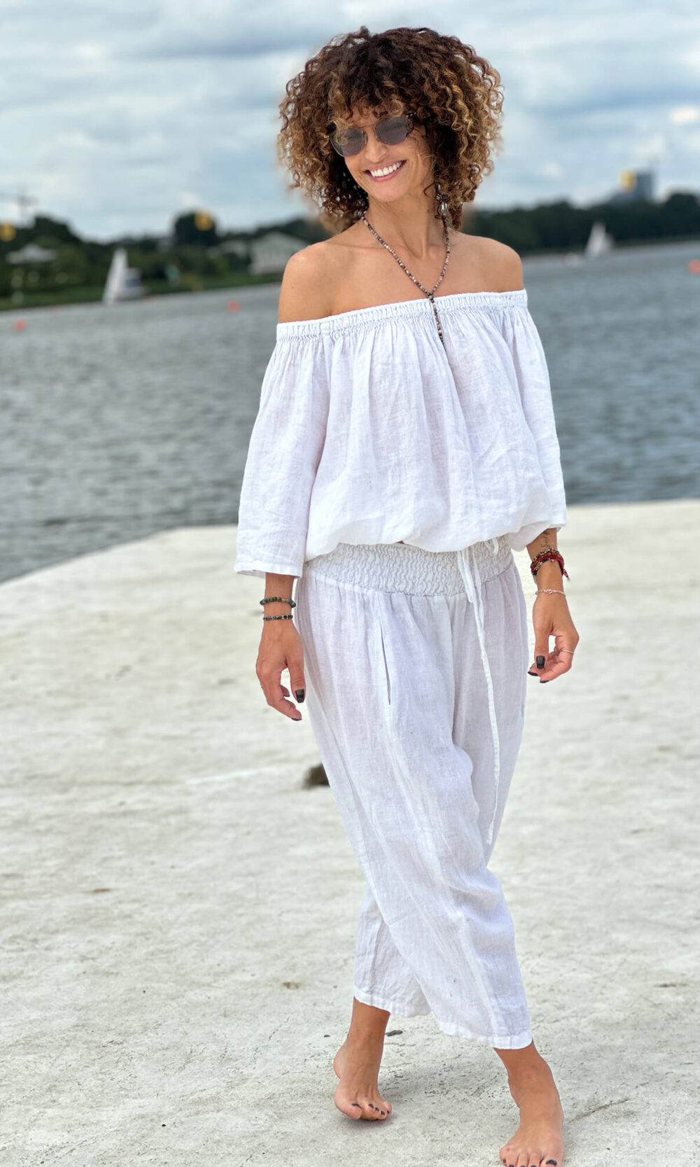 Baggy-Hose aus Leinen