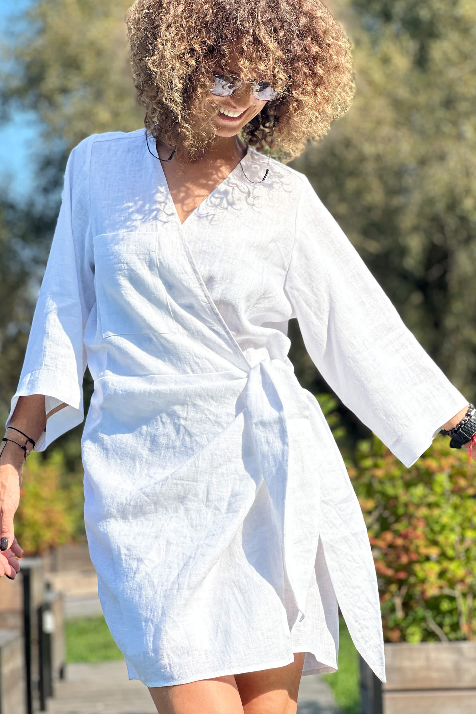 Sukienka len wiązana – Bild 2