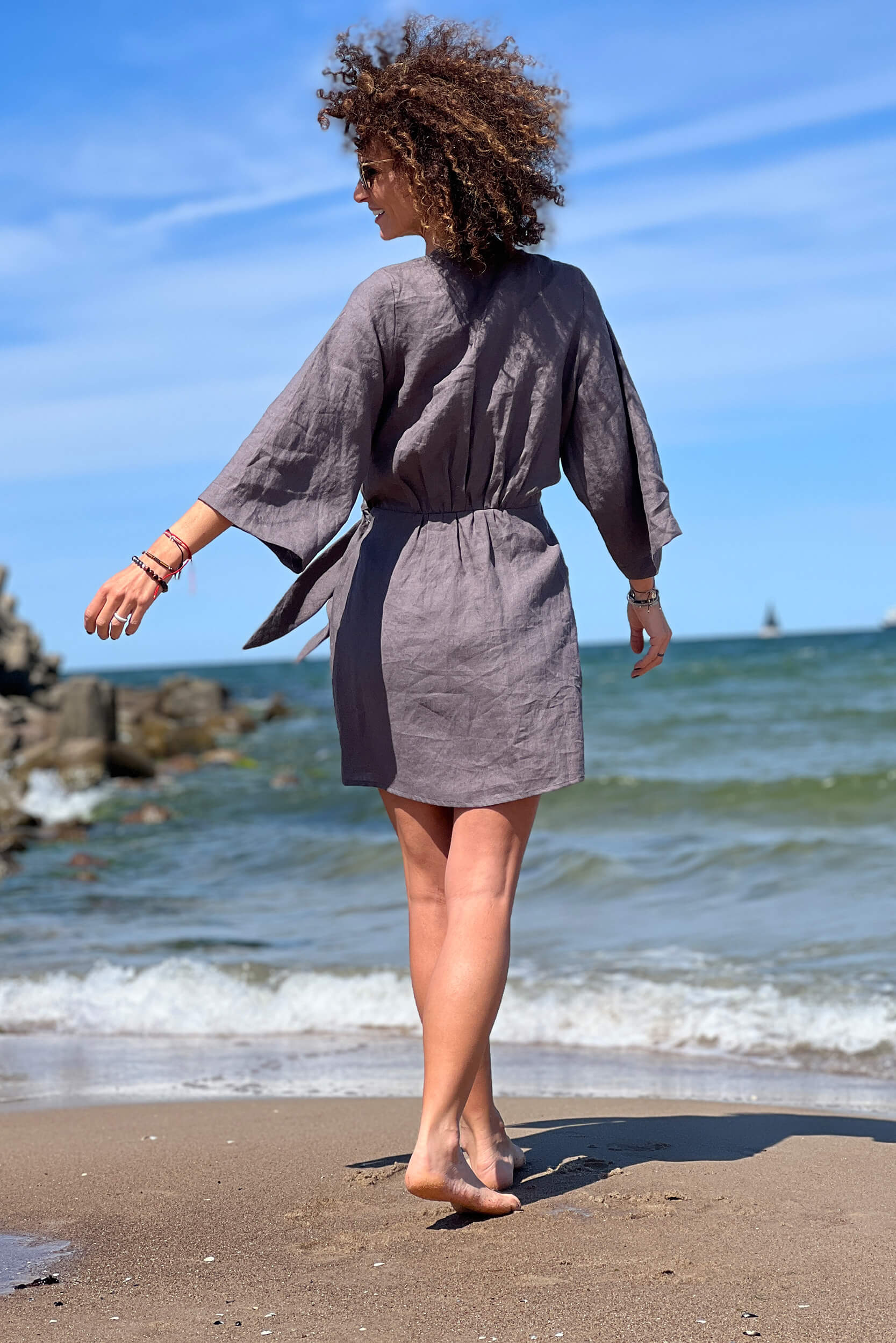 Sukienka len wiązana – Bild 6