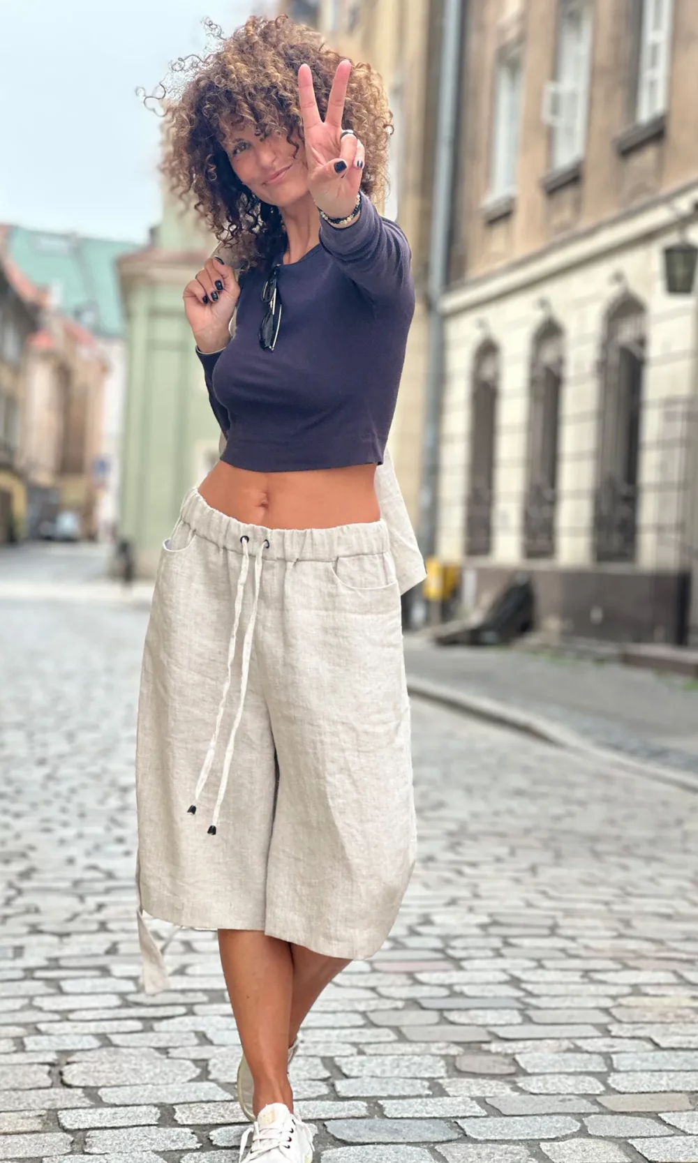 Bermudashorts aus Leinen