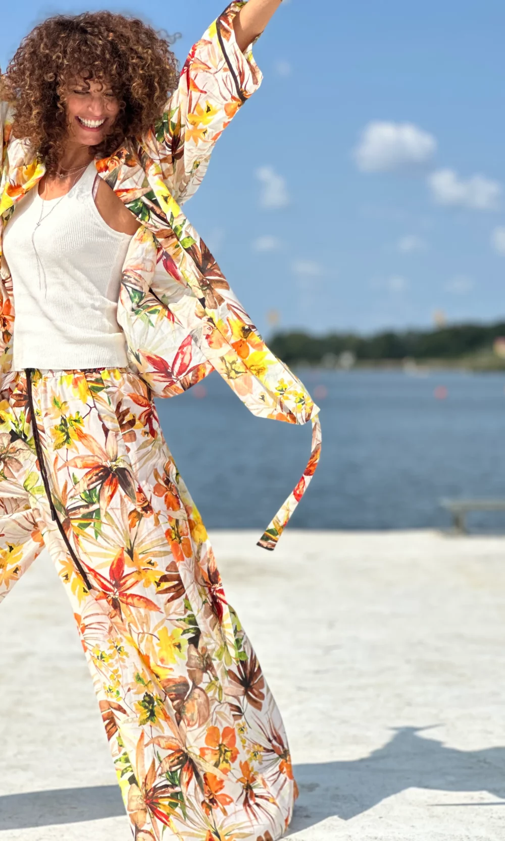 Set Sunset mit Seide