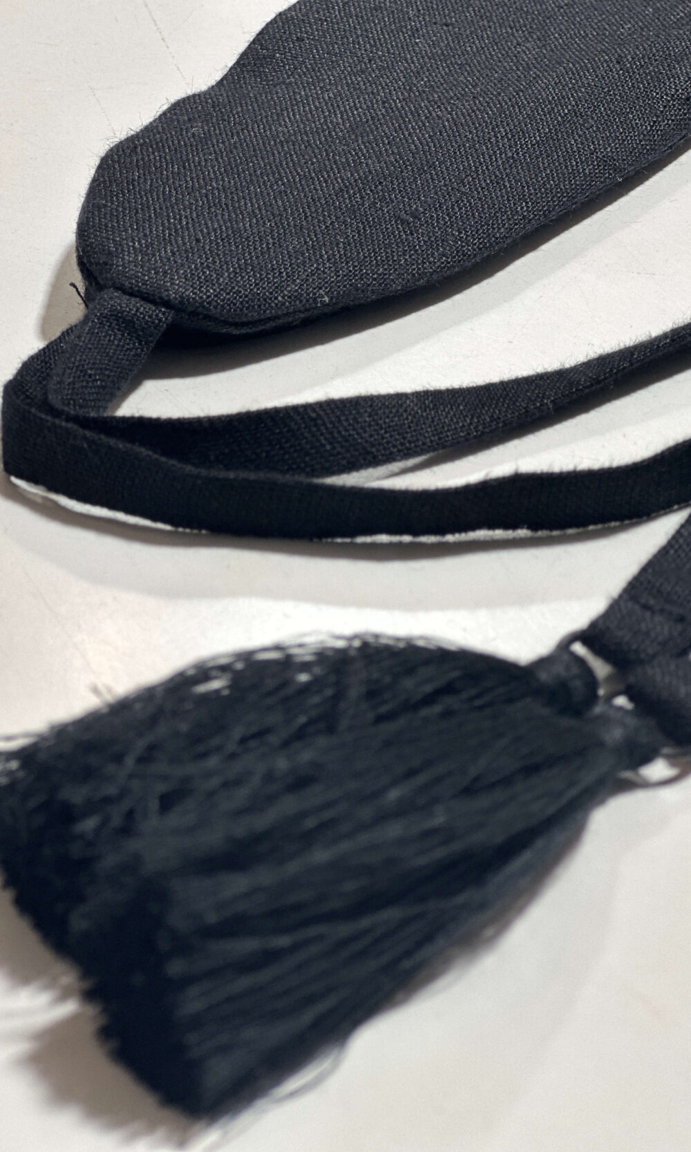 Riemen Leinen schwarz