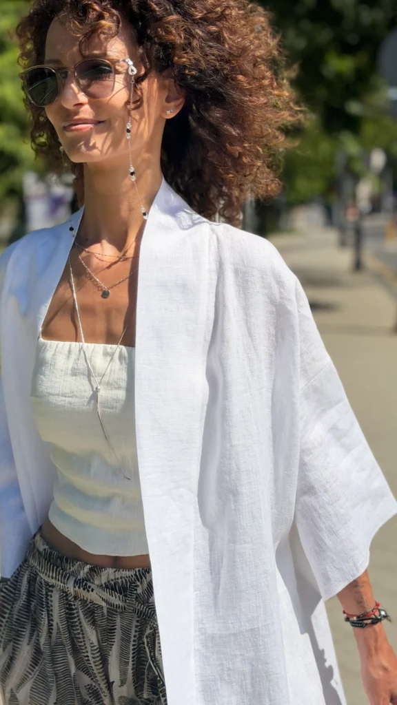 Kimono linen long UNI