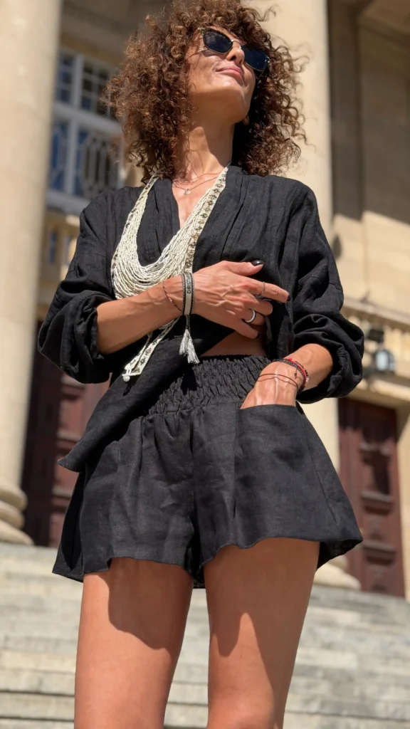 linen shorts