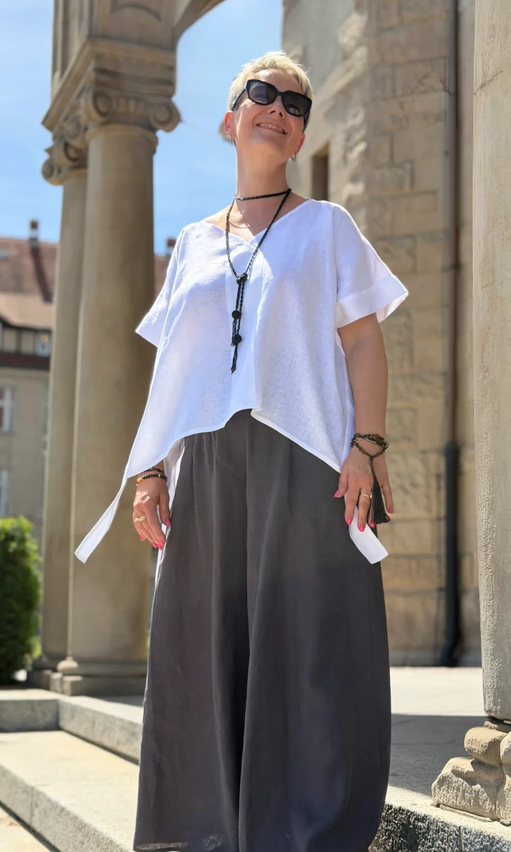 linen envelope blouse