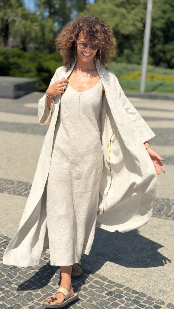 Kimono linen long UNI