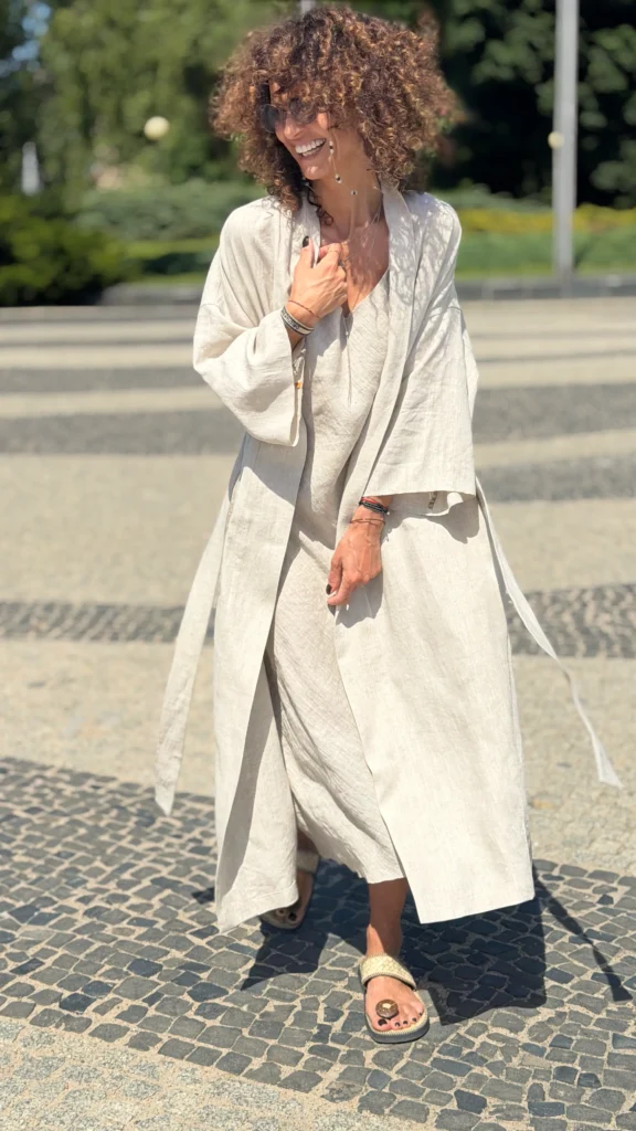 Kimono linen long UNI