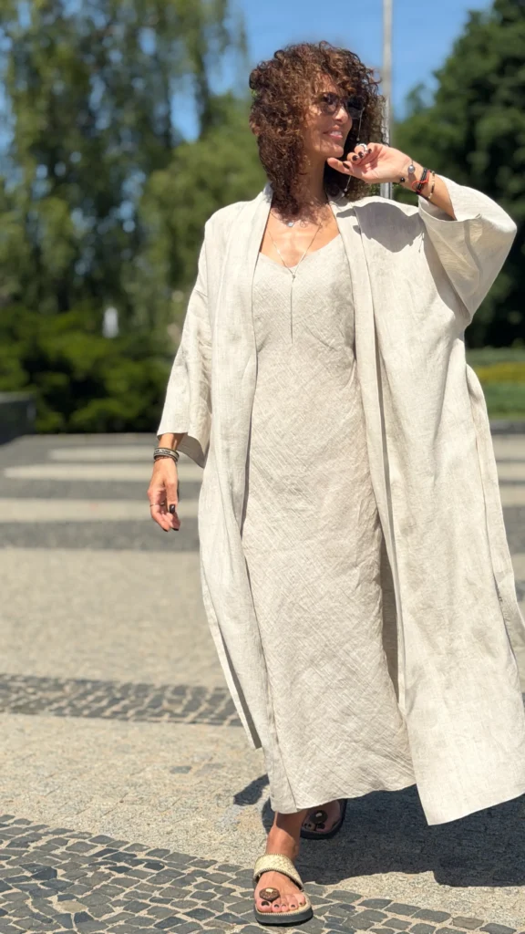 Kimono linen long UNI