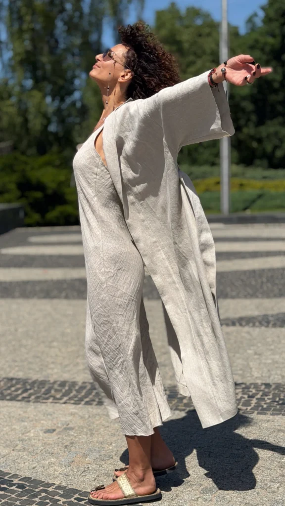Kimono linen long UNI