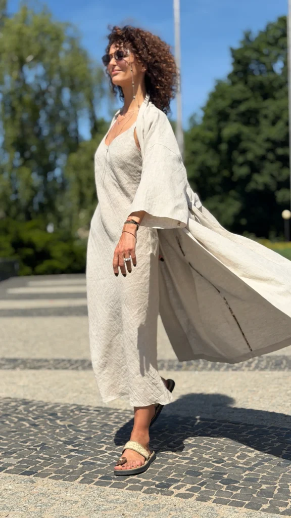 Kimono linen long UNI