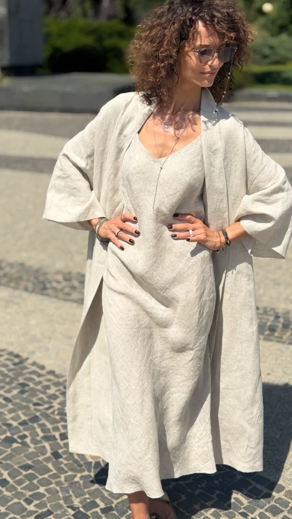 Kimono linen long UNI
