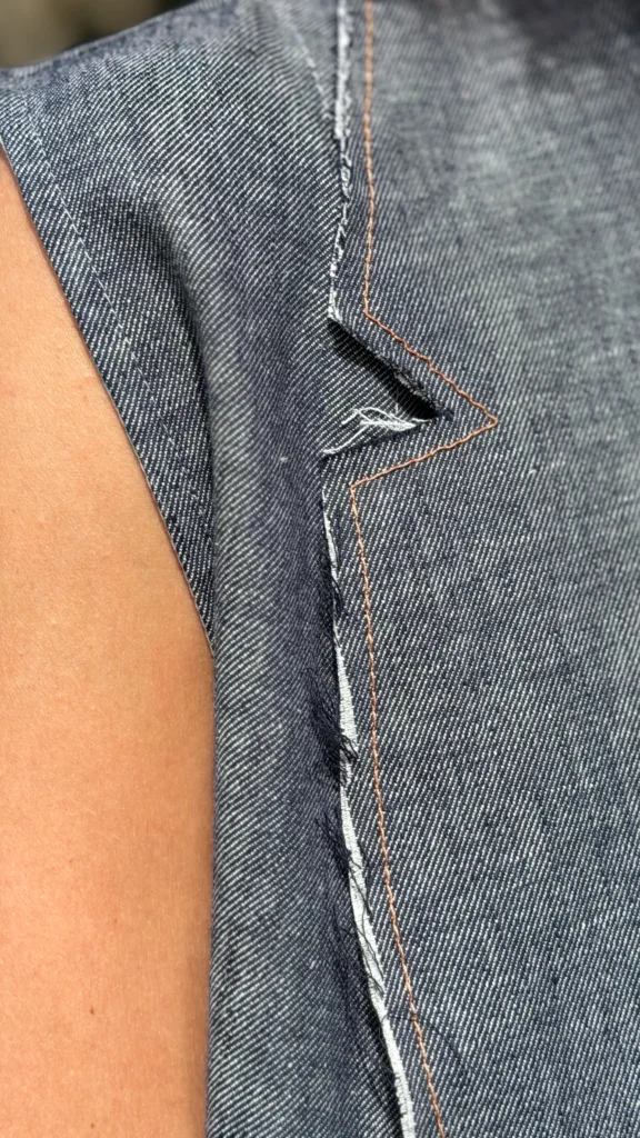 kamizelka denim len