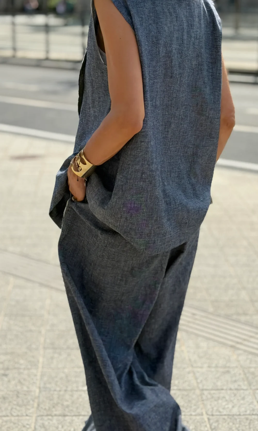 kamizelka denim len