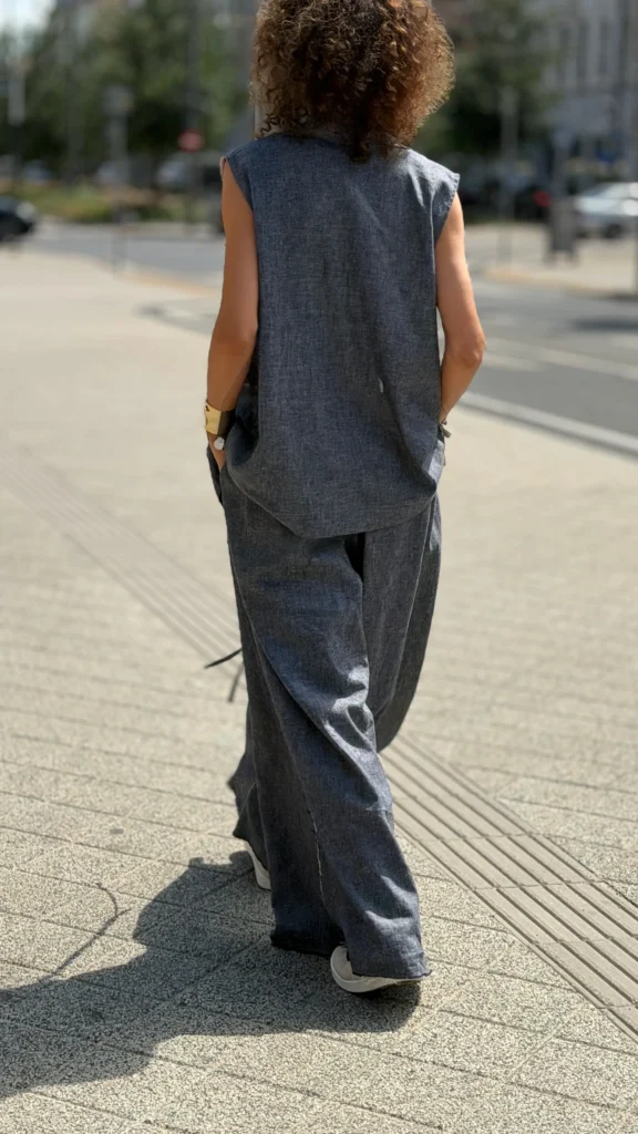 kamizelka denim len