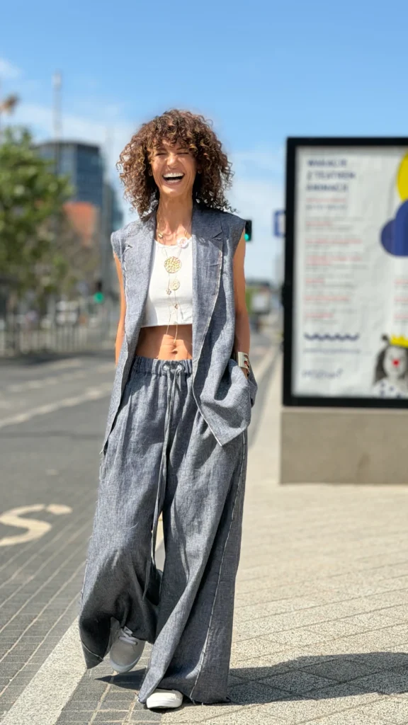 kamizelka denim len