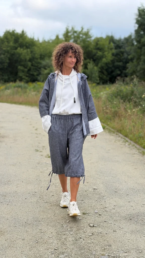 koszula denim len