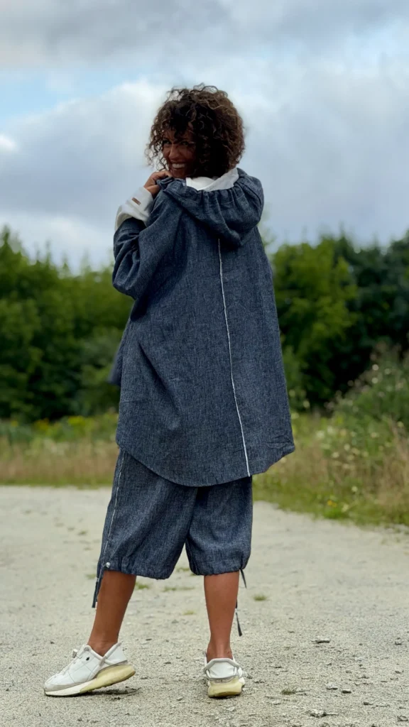 koszula denim len