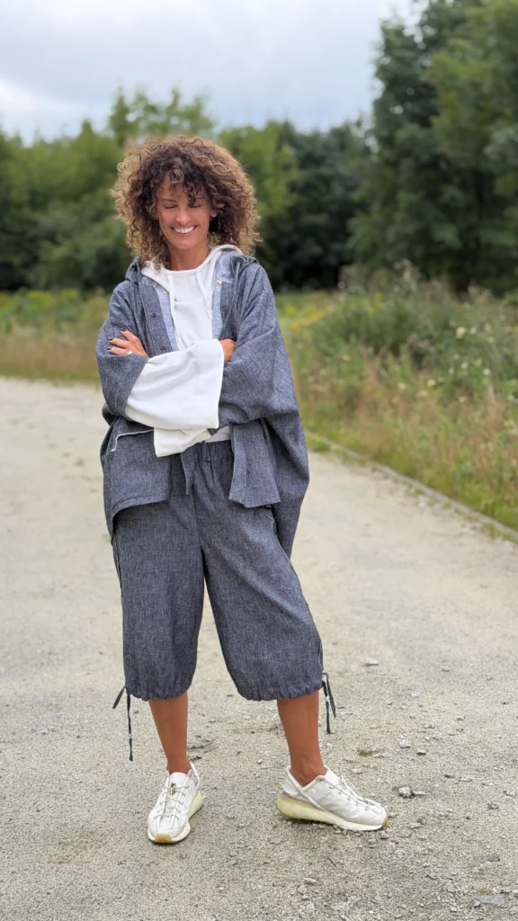 koszula denim len