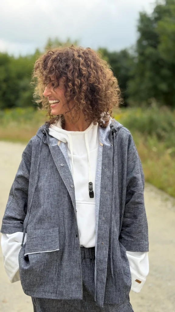 koszula denim len