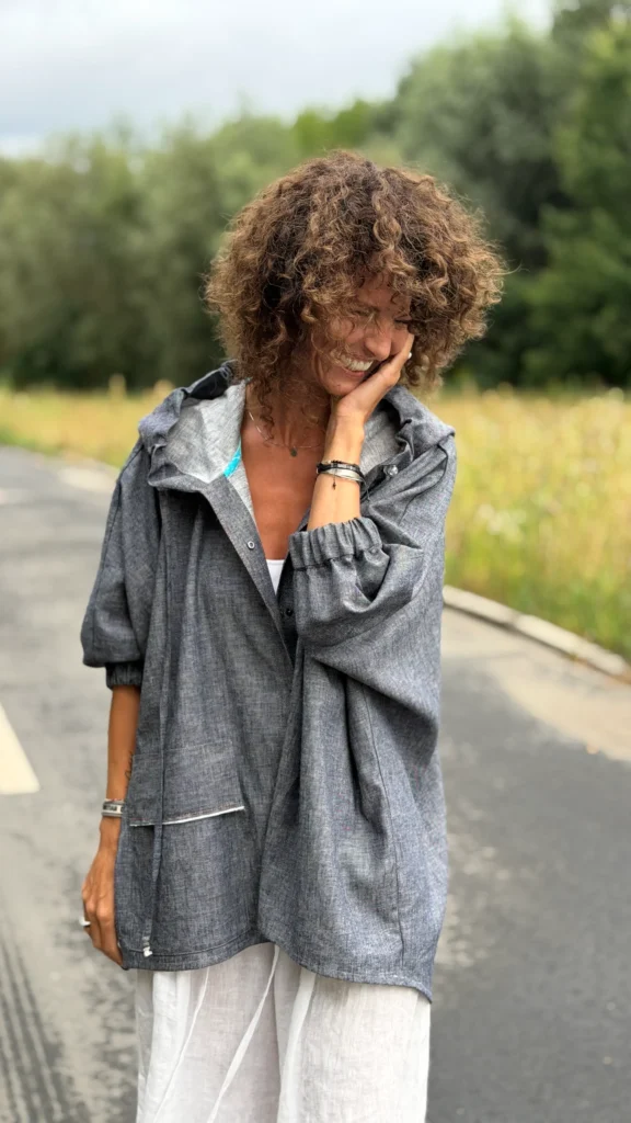 koszula denim len