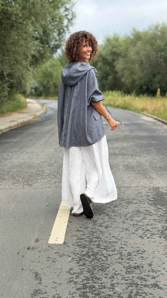 koszula denim len
