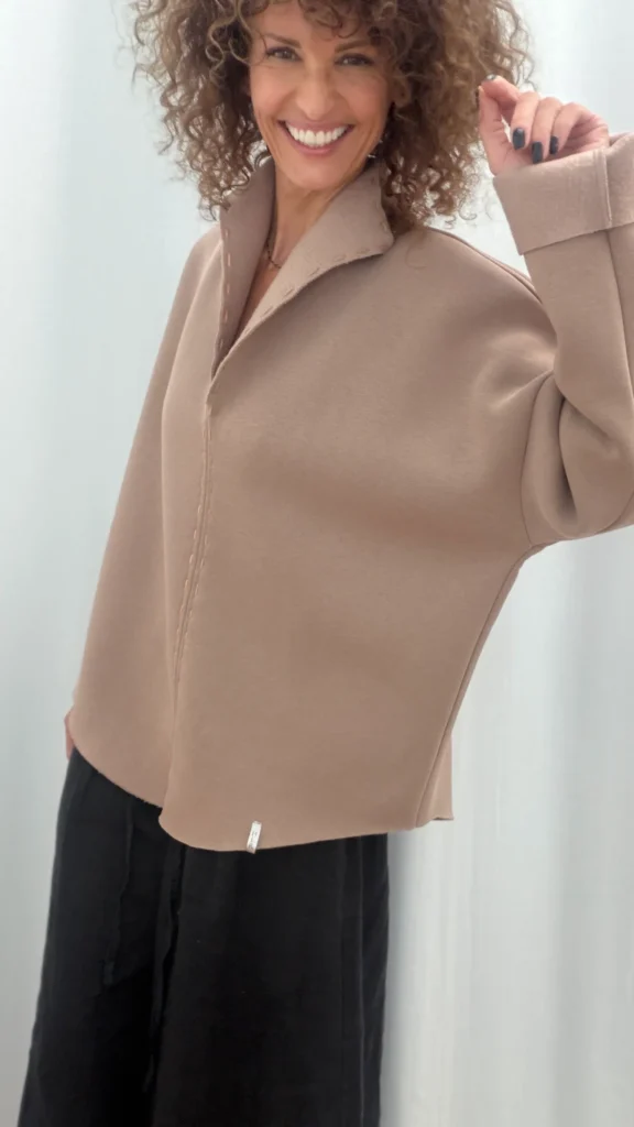 Bluza z przeszyciami półgolf