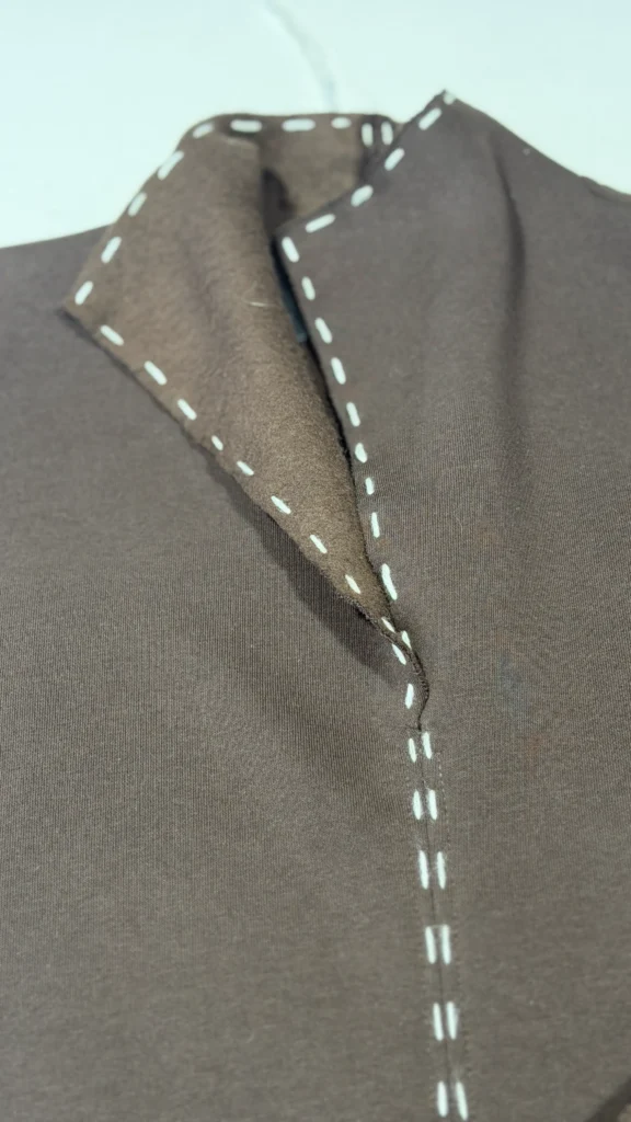 Bluza z przeszyciami półgolf